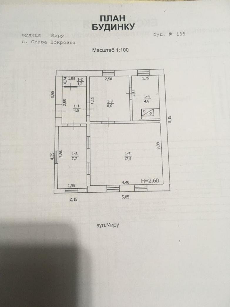 Продам свой частный дом село Старая Покровка, дом кирпичный 43 кв. метров,  2 комнаты, кухня, коридор. Состояние жилое - Код 0344017